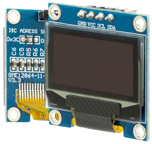 AZDelivery 0,96 Zoll OLED Display I2C - SSD1306 Chip 128 x 64 Pixel I2C Bildschirm Anzeigemodul mit weißen Zeichen - kompatibel mit Arduino und Raspberry Pi - inklusive E-Book