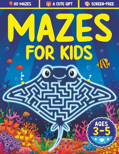 Mazes For Kids Ages 3-5: Fun Maze Activity Book for 3, 4 and 5 Year Old Children (Maze Books for Kids)