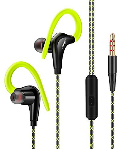 TheTransporter - Green Over Ear Non Tangle design In Ear Earphones Headphones + Mic For iPad iPhone Samsung Nokia 3.5mm port