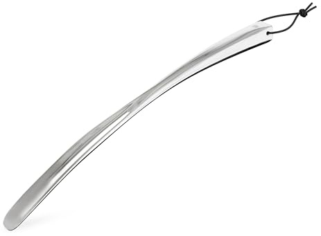 Umbra Shoehorn Premium Silver Long-Handled Metal 18 Inch Horn Stick for Men, Women, Kids, Boots Stainless Steel Heavy-Duty Shoes Remover, Aluminum, 0.4 x 0.4 x 0.4