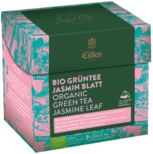 Tea Diamonds BIO GRÜNTEE JASMIN Blatt von Eilles, 20er Box