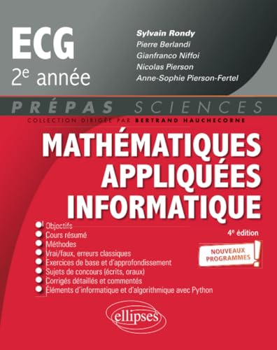 Mathématiques appliquées - Informatique - prépas ECG 2e année - Programme 2022