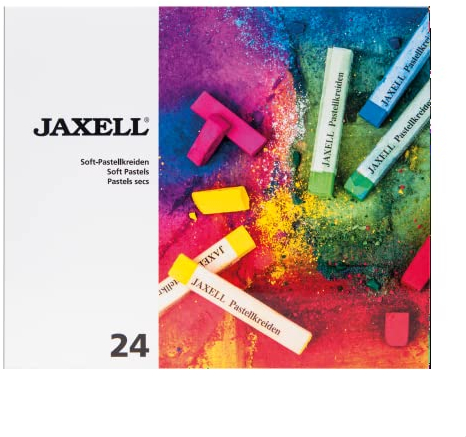 Honsell 47651 - Jaxell Pastellkreide, eckige Form, 24er Set, für flächiges und präzises Arbeiten, satte, lichtechte Farben, ideal für Künstler, Hobbymaler, Kinder, Schule, Kunstunterricht