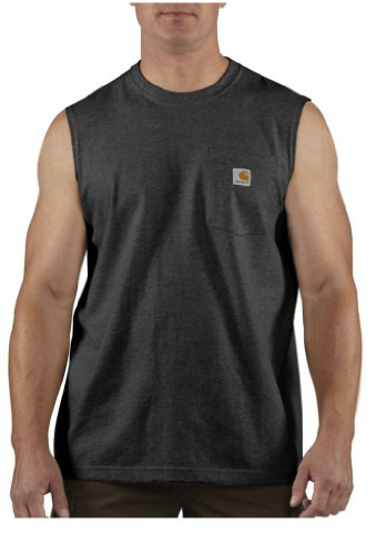 Carhartt Men's Dearborn Relaxed Sleeveless T-Shirt, Black, X-Large