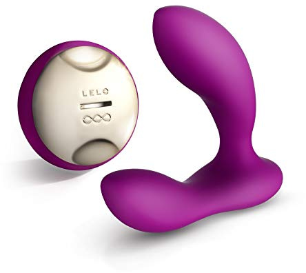 LELO Hugo Stimolatore Prostatico da uomo, Deep Rose, telecomandato - Massaggiatore Prostatico con doppi motori - Vibratore Anale