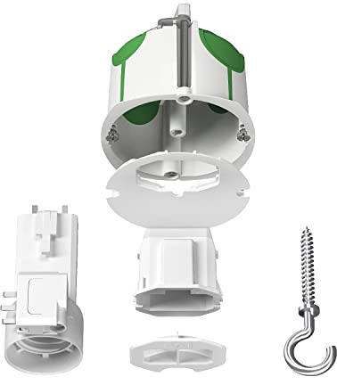 Schneider Electric - Multifix Air DCL, boîte de centre avec couv. Affleur, connecteur, douille, piton - IMT35021