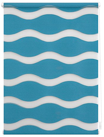 Lichtblick Doppelrollo Klemmfix ohne Bohren, Welle, Blickdicht, Klemmträger-Montage, Sichtschutz, Wandmongtage, Deckenmontage, für Fenster und Türen 60 cm x 150 cm (B x L), Petrol