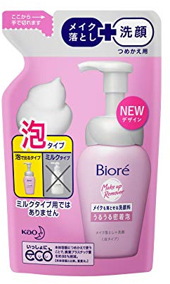 Biore Make Mo Otoseru Facial Washing Foam Uru Uru Micchaku-Awa 140ml Refill (japan import)