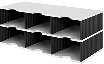 styrodoc Sortierstation trio Jumbo mit 6 Fächern/268032298 grau/schwarz