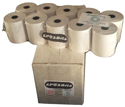 EPOSBITS® Brand Rolls to Fit Sharp XE-A217W XEA-217W XEA217W XEA217 XE-A217 XEA-217 W Cash Register - 20 Rolls