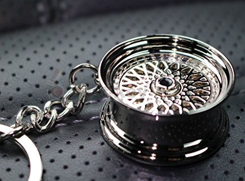 VmG-Store Speichenfelge Style Chrom Felge Schlüsselanhänger - massiver Anhänger