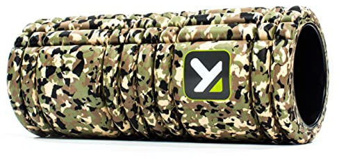 TriggerPoint GRID Foam Roller – Mehrdichte Schaumoberfläche, feste Kompression für Muskelregeneration, Massage vor/nach dem Training, Hohlkern, von Profis empfohlen, 33 cm, Camouflage