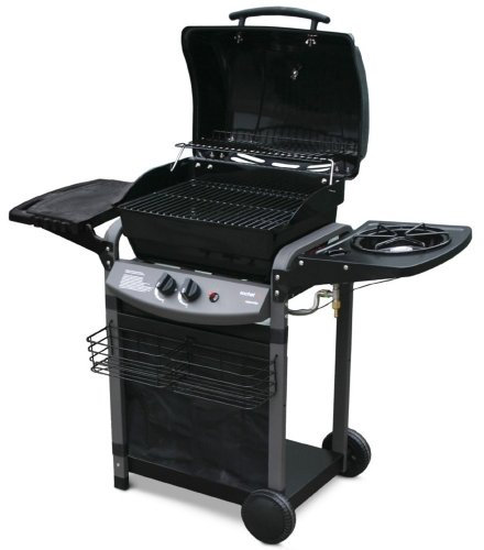 Barbecue 2 fuochi a gas cottura pietra lavica Piu' Saporillo