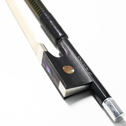 VINGOBOW - Geigenbogen Violine Geigen bogen Aus Carbonfaser Carbon Bow Elegantes Design Ebenholzfrosch 4/4