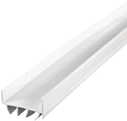 MD Building U-Shape Screw-on Under Door Seal, White, 36in