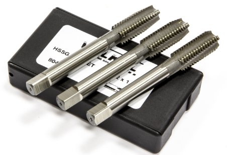 Volkel 814/056S HSS-Gewindebohrer, fein, metrisch, 14 mm x 1,5, 3-teilig
