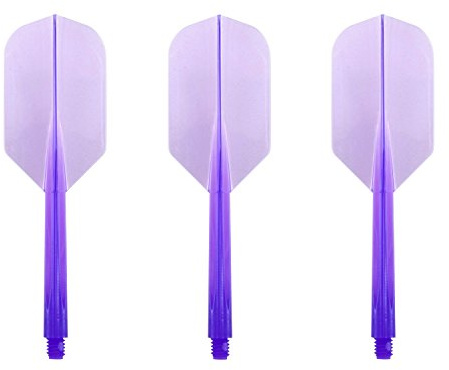 Darts Corner Condor Integrierter Flight & Stem – Zero Stress – Slim – Long Clear Purple – 1 Set (3)
