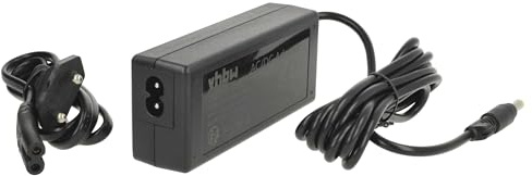 vhbw 220 V laddningskabel 48W (8,5V/5,6A) med cirkulär kontakt för Sony Playstation 2, PS2, PS2 smal linje, version 70004,75004,77004