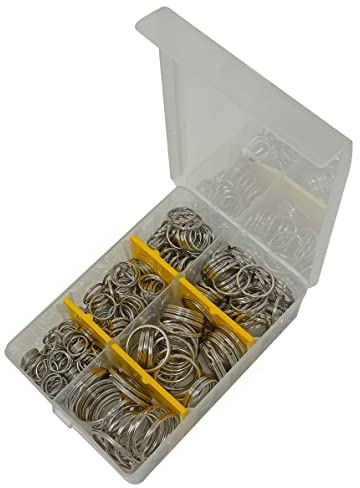 SBS® Schlüsselring | Ø 15 mm | 100 Stück | Stahl | glänzend und abgerundet | Schlüsselanhänger Schlüsselringe Schlüssel Ring