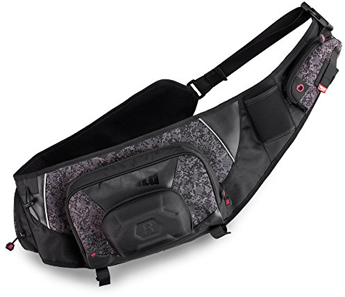 Rapala Unisex-Adult Umhängetasche Urban Sling Bag-Taktische Angeltasche-15L Brusttasche-Technisches und weiches Angelzubehör-Mehrere Fächer und Haken Tasche, Tarnfarben Schwarz, Einzigartig