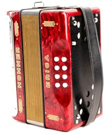 Hohner Accordions Erica GC Two-Row Accordion (Pearl Red)