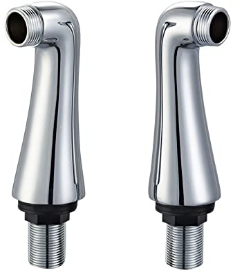 ENKI, P03, Paar Traditionelle Badewannenarmatur-Standfüße für Deckmontage, Chrom. Einfache Installation, 1 Jahr Garantie.