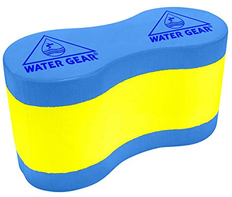 Water Gear Pull Float - Pool Training Aid - Improve Upper Body Strength - Soft and Comfortable - Aquatic Workout and Exercise - Blue/Yellow