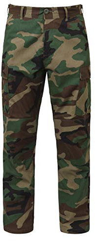 Rothco Rip-Stop BDU Pants (US, Alpha, Large, Regular, Regular, Woodland Camo)