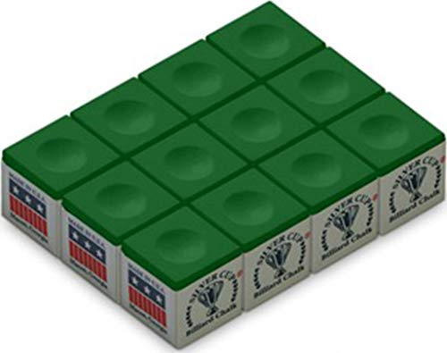 Silver Cup SC-12-TOURNAMENTGREEN Chalk Tournament Dozen Box, Green