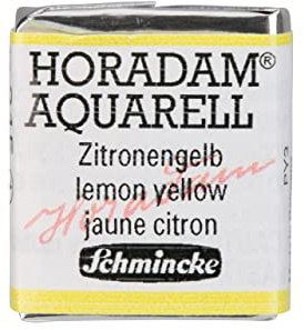 Schmincke – HORADAM® AQUARELL - feinste Künstler-Aquarellfarben, 215 Zitronengelb, 14 215 044, 1/2 Näpfchen