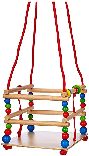Hess UNE Balançoire en Bois pour Les Bébés Columpio de celosía de Madera, Multicolor (31101)