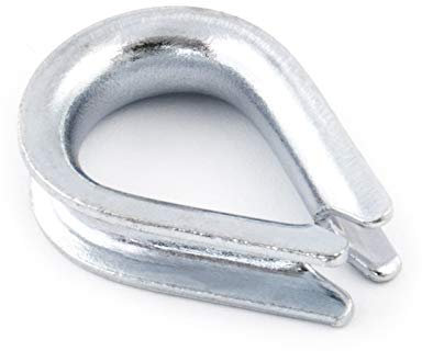 DQ-PP 20 Stück Kauschen 3mm | Material: Edelstahl V4A | Edelstahlseil Drahtseil Drahtseilkauschen Kausche Tauwerk Seilkauschen für Seil Seilkausche Drahtseilkausche