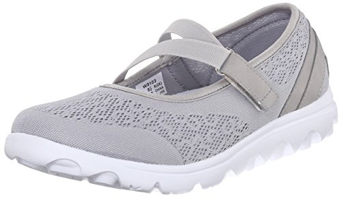Propét Womens TravelActiv Mary Jane Walking Walking Sneakers Shoes - Grey - Size 7.5 D