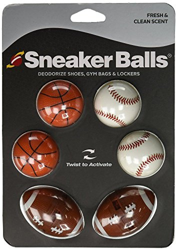 Sof Sole Sneaker Ball Shoe Odor Eliminator & Remover - Fresh, Clean Scent Blocks Odors - Twist-to-Activate - Compact & Durable - Fun, Colorful Designs - Ideal for Shoes, Gym Bags, Lockers