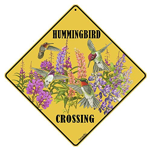 CROSSWALKS Western Hummers Crossing 12 X 12 Aluminum Sign (X305)
