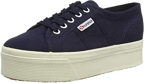 Superga Femme 2790acotw Linea Up And Down Chaussures de Gymnastique, Bleu 933 Navy, 39.5 EU