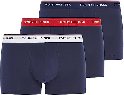 Tommy Hilfiger Herren Boxershorts Trunks Unterwäsche, Mehrfarbig (Multi/Peacoat), S