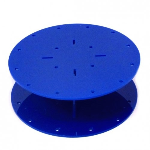 Super Cool Creations 22 cm di Diametro, 6,5 cm, in Acrilico, Forma Macchina per Cake Pop, con Supporto, 16 Fori, 5 cm di Distanza l'una dall'altra, Colore: Blu