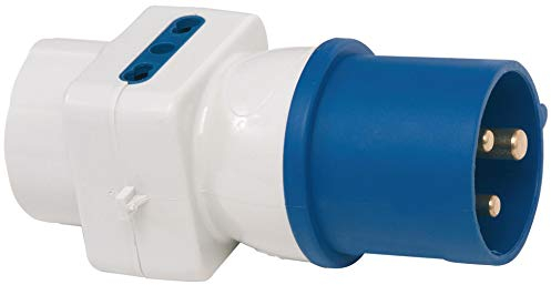 Brennenstuhl, Adattatore Elettriche CEE 3 Poli 16A/230 V, Spina CEE, 2x IT 10/16A, 1x DE 16A, IP44