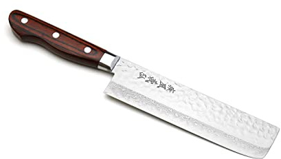 Yoshihiro Cutlery Hammered Damascus Usuba Knife, 15,2 cm