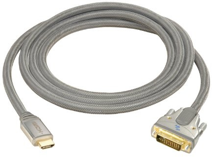 All4u BIG DVI-H de acoplamiento de alta HDMI/DVI-adaptador de Cable (HDMI-Stecker 19 puente enchufable para - DVI-Stecker 18 + puente enchufable para 1) 2 m silberg