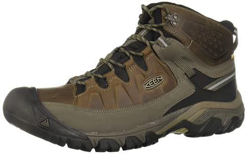 KEEN Men's Targhee 3 Mid Height Waterproof Hiking Boots,Bungee Cord/Black,10