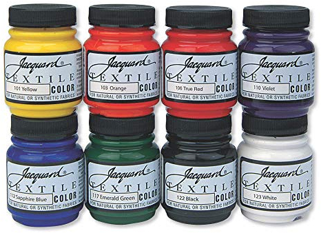 Jacquard Products Stoffmalfarbe, 64 ml, primäre und sekundäre Farben, Acryl, Mehrfarbig