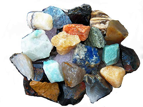 Fundamental Rockhound Products: 2 lb Rough Brazil Mix Bulk Rock for Tumbling