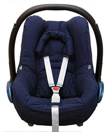 Blausberg Baby - Bezug für Maxi Cosi Cabriofix Babyschale in blau mit Punkten