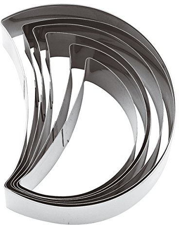 Paderno 47312-10 Tagliapasta Mezzaluna, Acciaio Inox