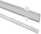 Interdeco Paneelwagen Silbergrau 45 cm aus Aluminium mit Klettband kürzbar für Gardinenschienen, Typ 1620701