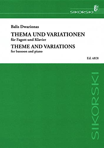 Theme and Variations: for basson and piano. bassoon, piano.