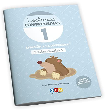 LECTURAS COMPRENSIVAS 1 - Cuaderno de Lecturas Comprensivas GEU | Libro aprender a Leer | Pauta Cuadrícula - Sílabas directas 1 | Editorial GEU