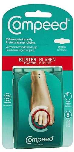 Compeed Blister Plasters for Toes 8 Pack - Hydrocolloid Foot Treatment - Heal Fast